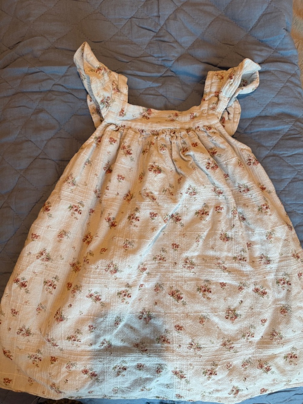Jamie Kay Cream Dress with Pink and Green Floral Detail